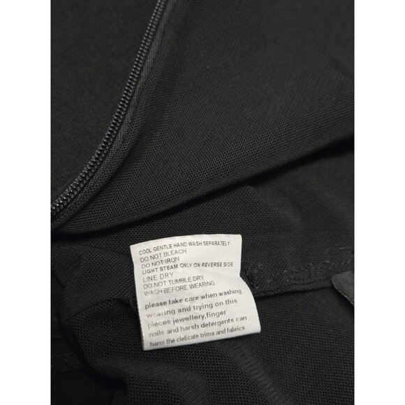 Elliatt Lucky Dress Medium Black Sleeveless Bow Accent Tiered Luxe Ponte Knit - Picture 11 of 11